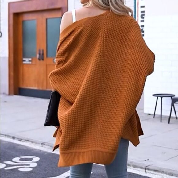 New Cozy Batwing Sleeve Knit Open Front Cardigan - Picture 8 of 16